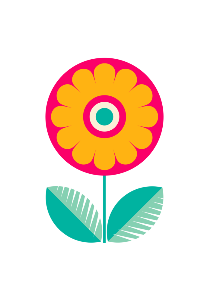 Retro Flower Design png