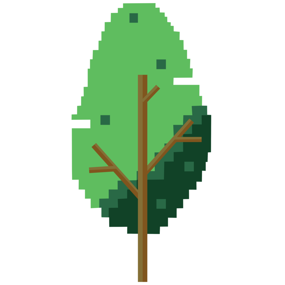 Trees pixel art icon. 8-bit sprite png