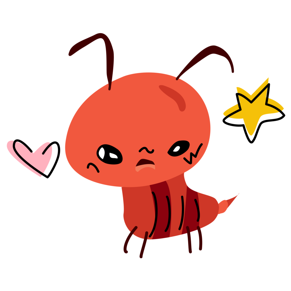 Cute happy ant cartoon character 46894270 PNG