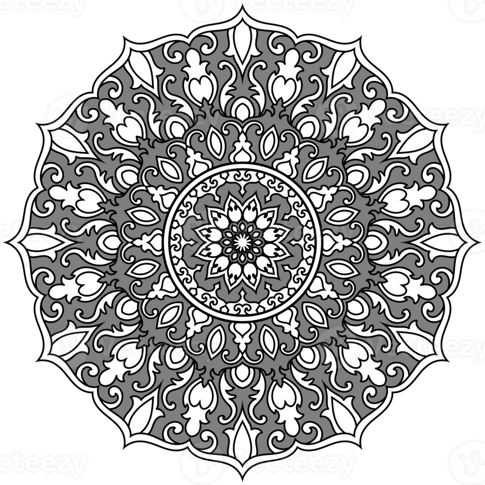 Flower Mandala. Vintage decorative elements. Oriental pattern, illustration png