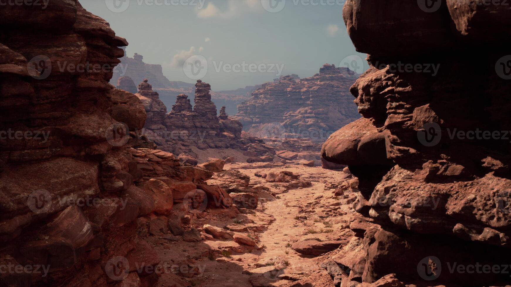 Panorama from bottom of Grand Canyon photo