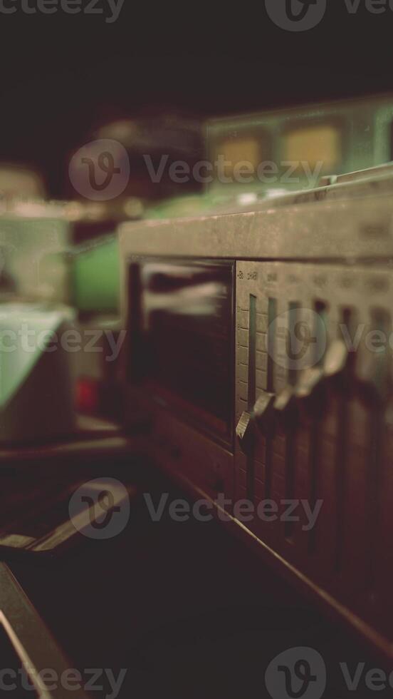 Vintage Computer Equipment in Dim Lighting photo