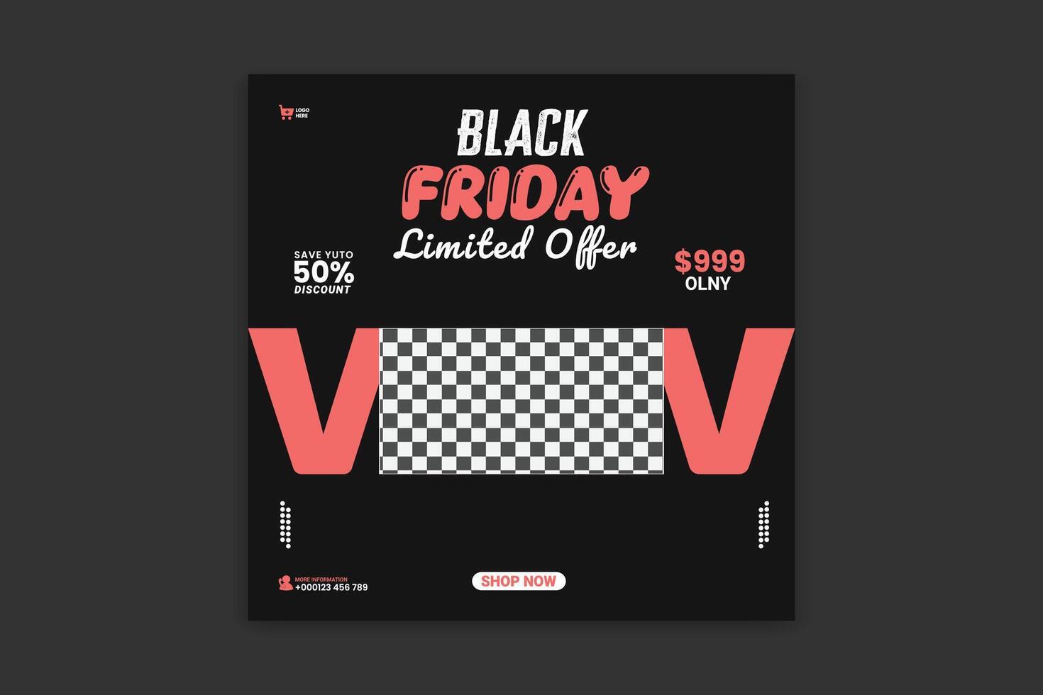 watch social media banner design template vector