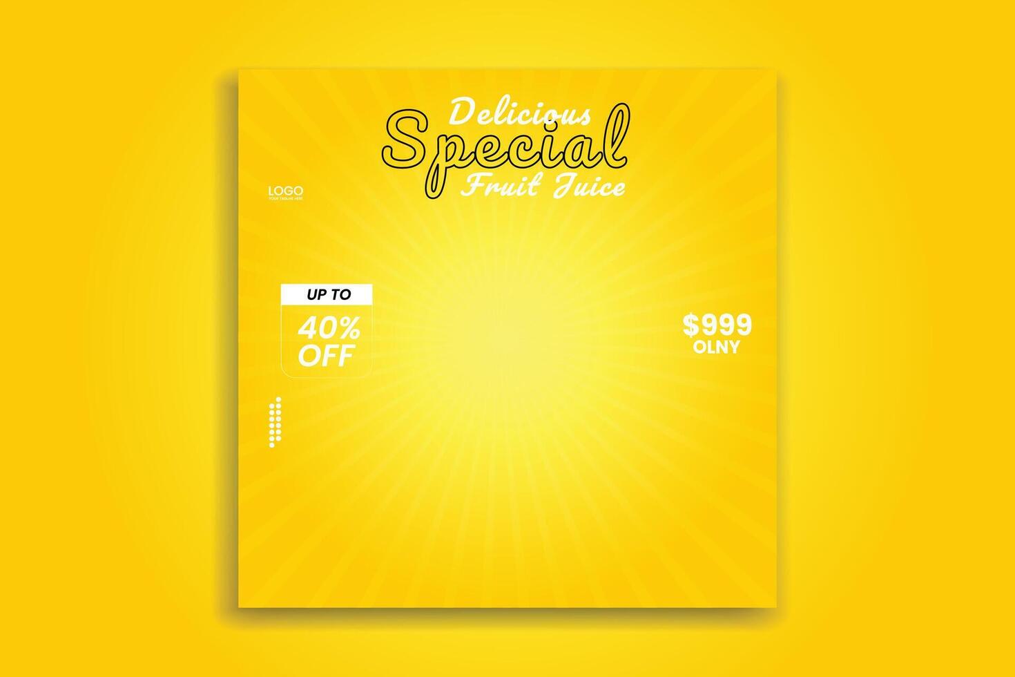 special juice social media design vector