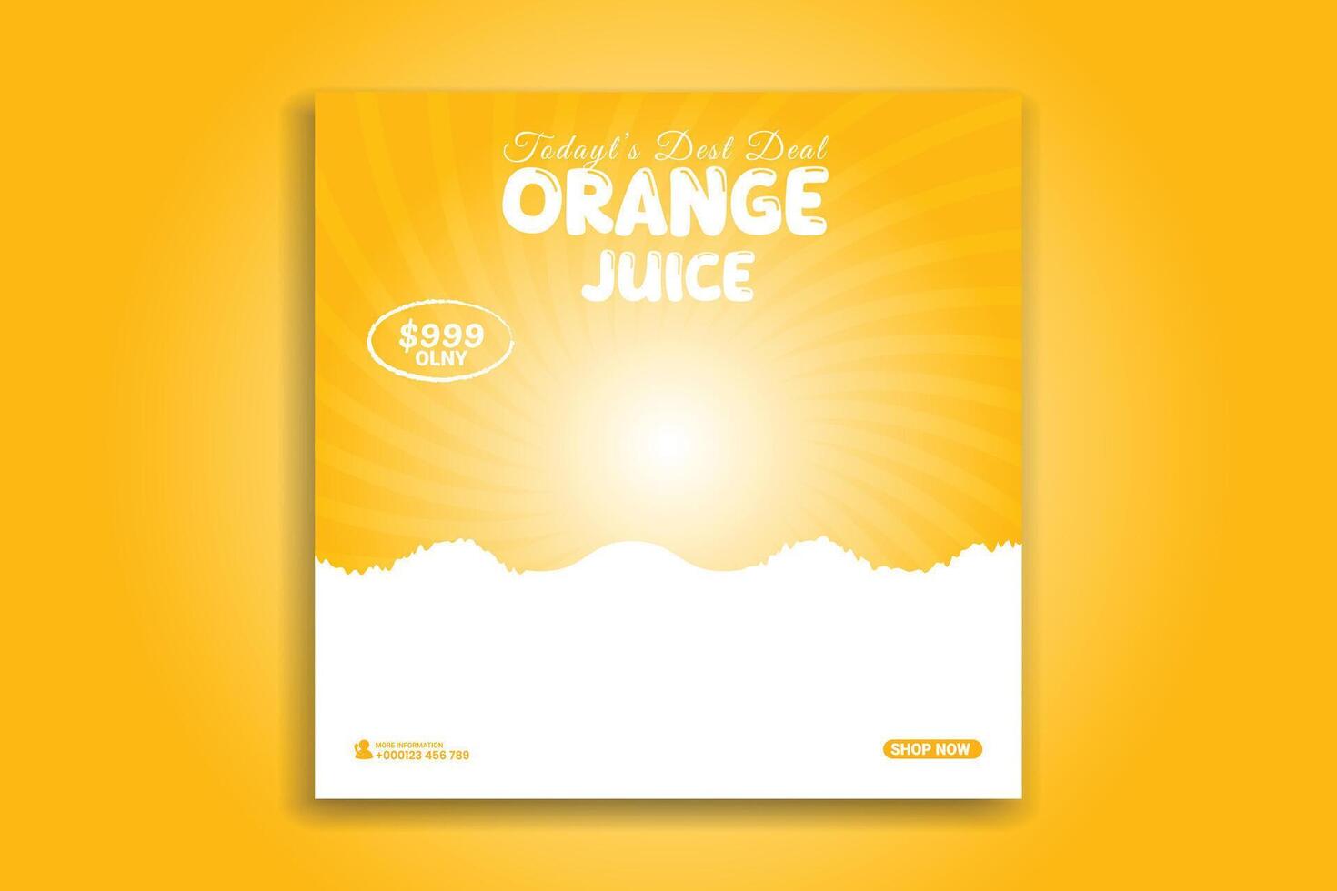 special juice social media design vector