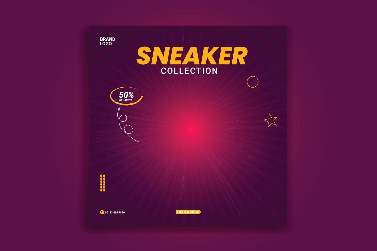 shoes social media banner design template vector