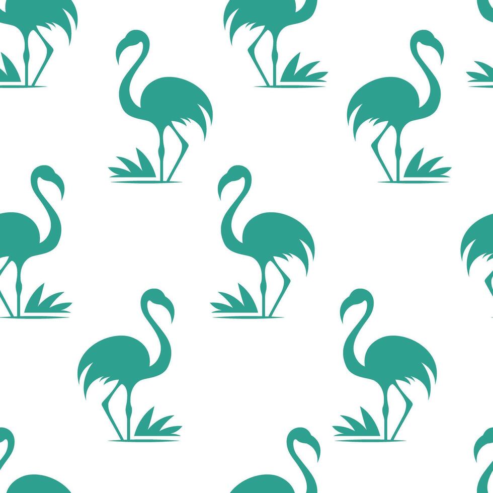 Simple modern pattern design featuring flamingos on a transparent background, ideal for chic and contemporary projects vector