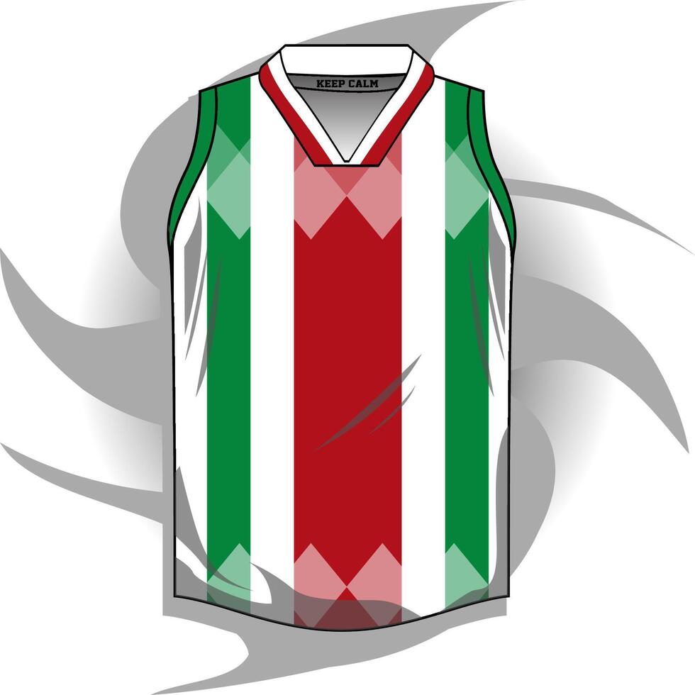 Background , jersey sport shirt template design for soccer Sport, basket ball, running uniform in front view, Shirt mockup , design very simple and easy to custom vector