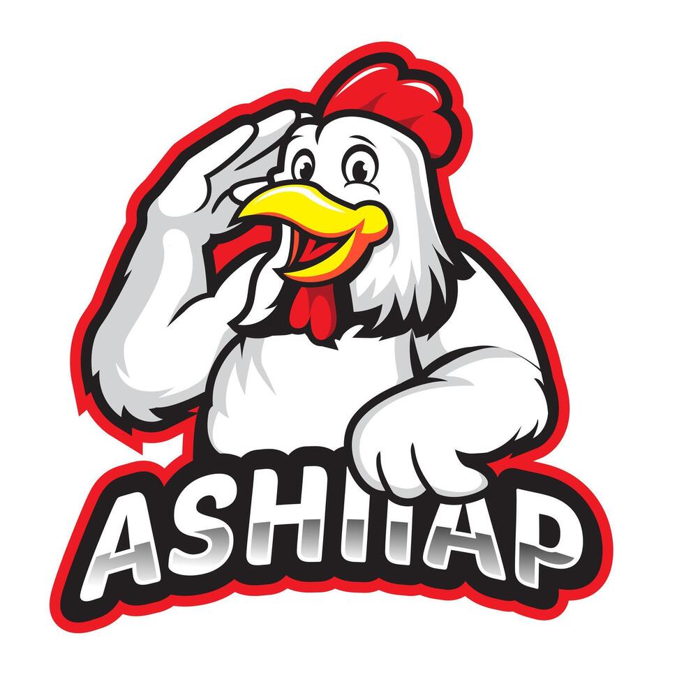 chicken mascot logo design file vector