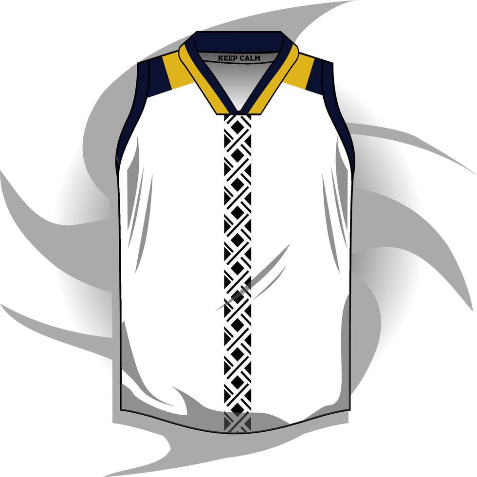 Background , jersey sport shirt template design for soccer Sport, basket ball, running uniform in front view, Shirt mockup , design very simple and easy to custom vector