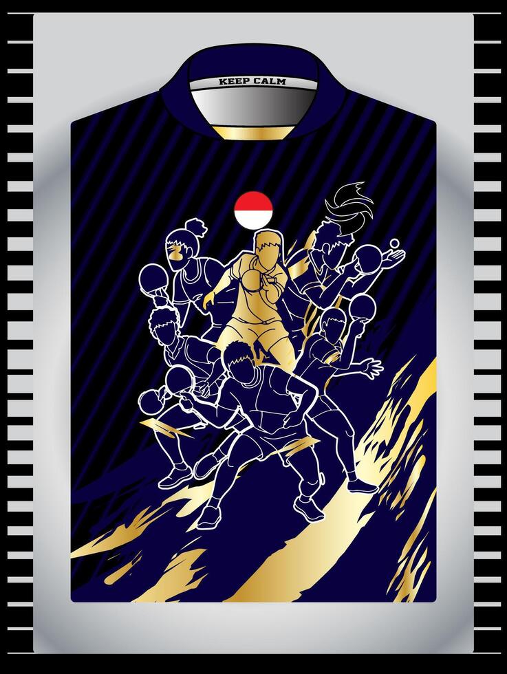 Background , jersey sport shirt template design for soccer Sport, basket ball, running uniform in front view, Shirt mockup , design very simple and easy to custom vector