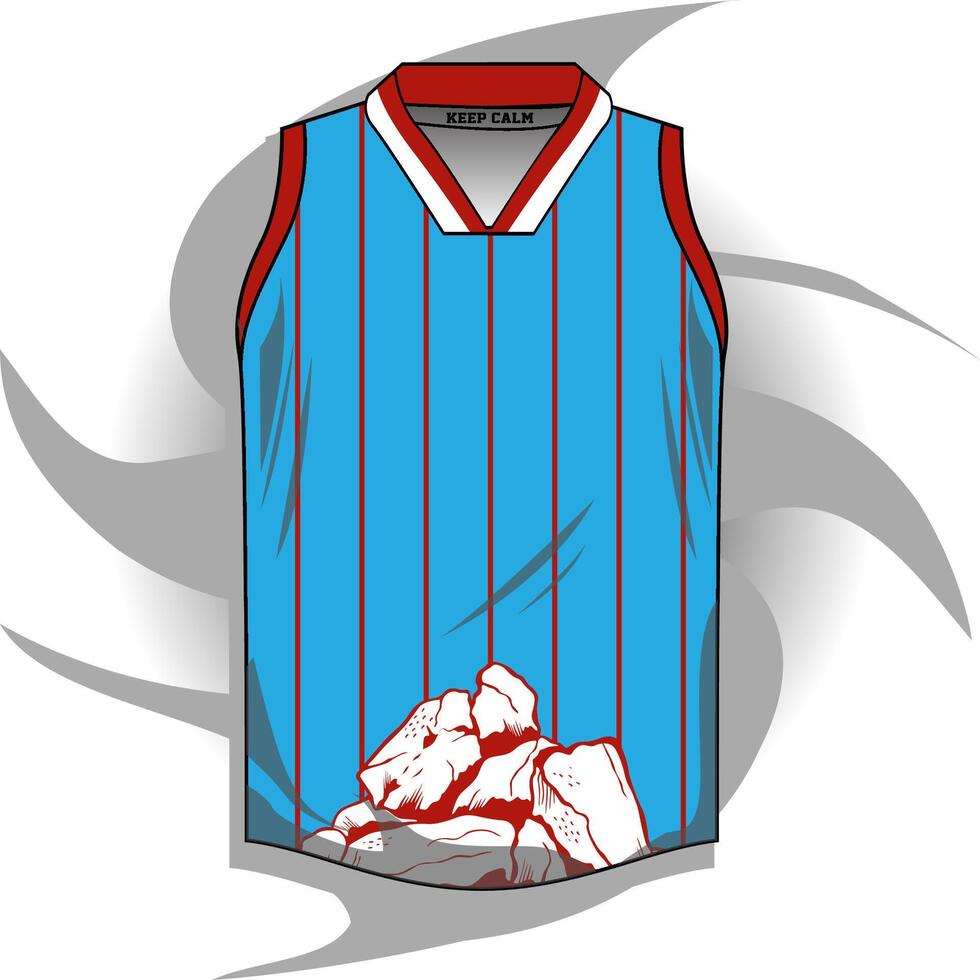 Background , jersey sport shirt template design for soccer Sport, basket ball, running uniform in front view, Shirt mockup , design very simple and easy to custom vector