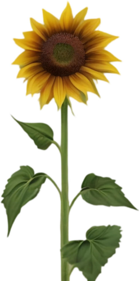 Sunflower clipart for creative projects. AI-generated. png