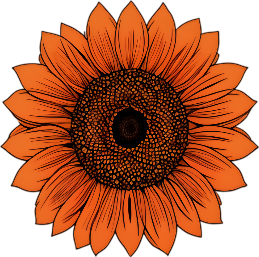 Sunflower clipart for creative projects. AI-generated. png