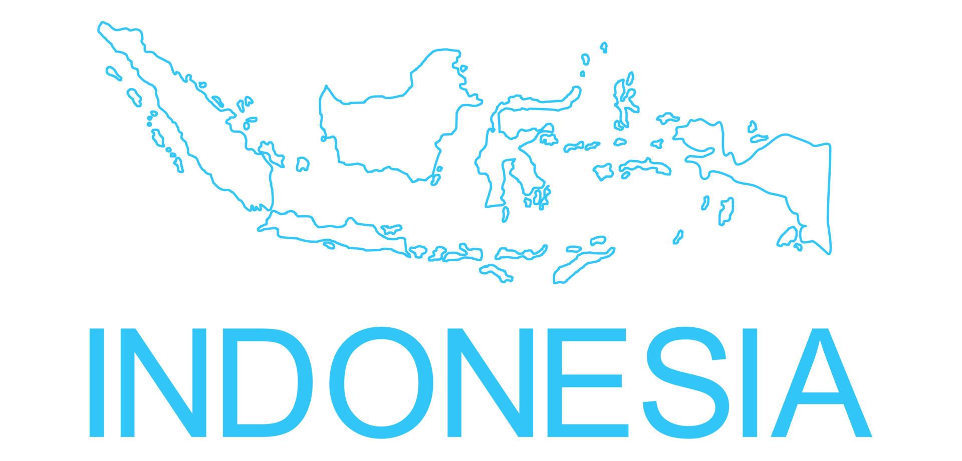 Indonesian Map in Blue Color, Map of Indonesia, can use for App, Art Illustration, Website, Pictogram, Infographic or Graphic Design Element png
