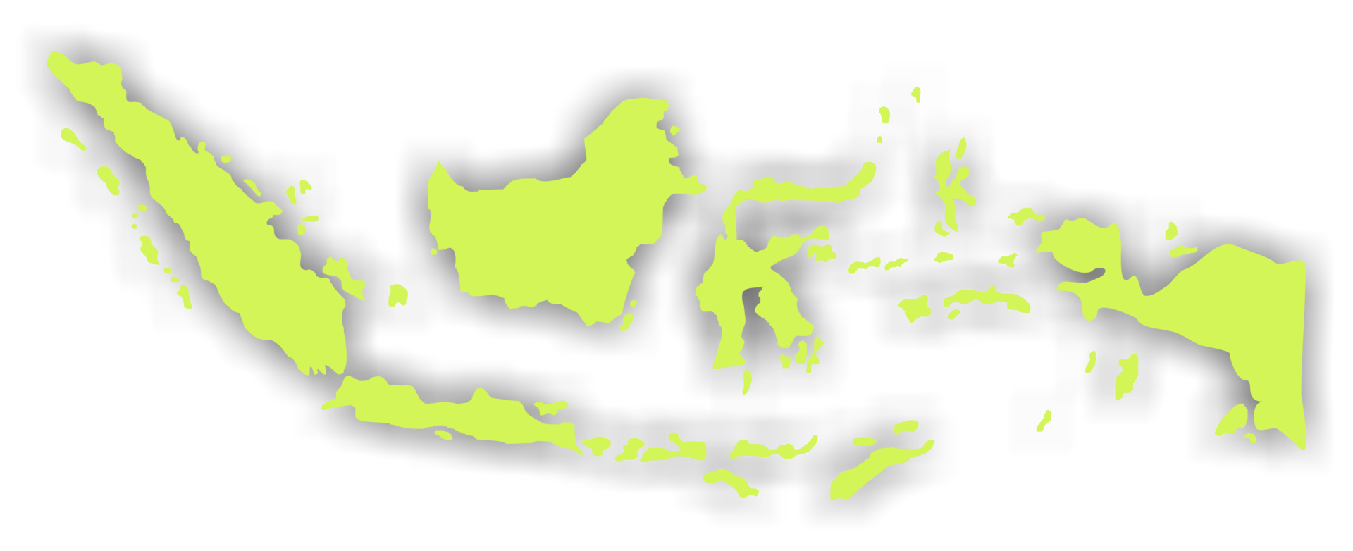 Indonesian Map in Green Color, Map of Indonesia, can use for App, Art Illustration, Website, Pictogram, Infographic or Graphic Design Element png