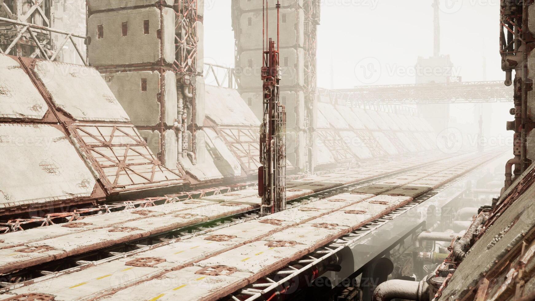 Close up Industrial view at oil refinery plant form industry zone photo