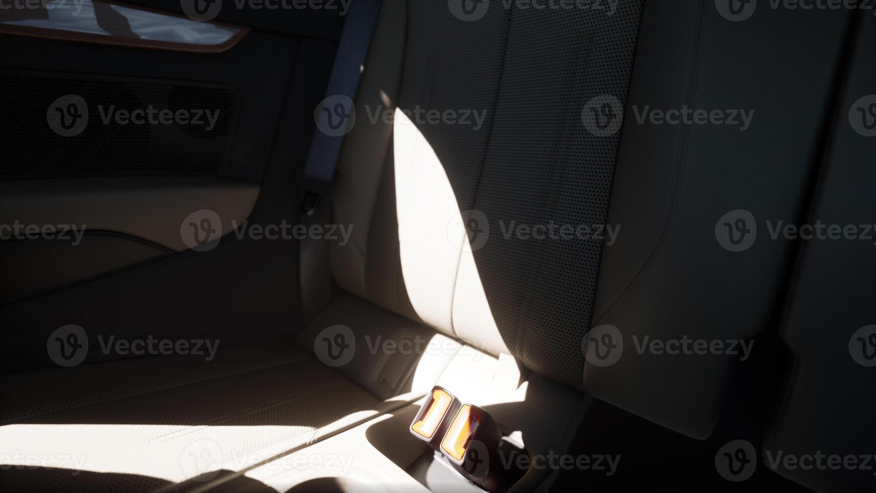 Detail of new modern car interior photo