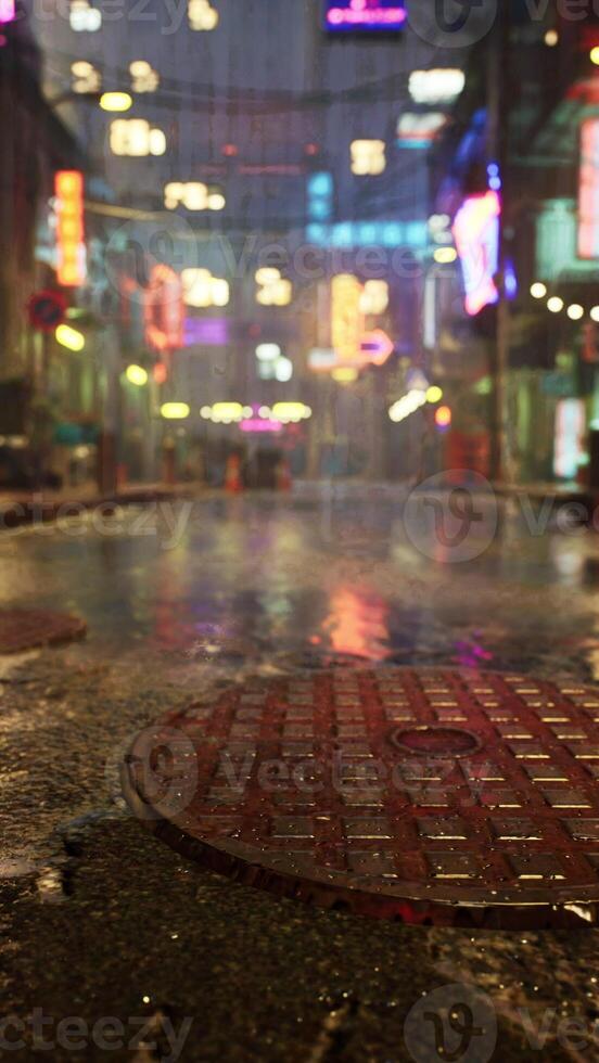 Bustling City Street With Heavy Night Traffic photo