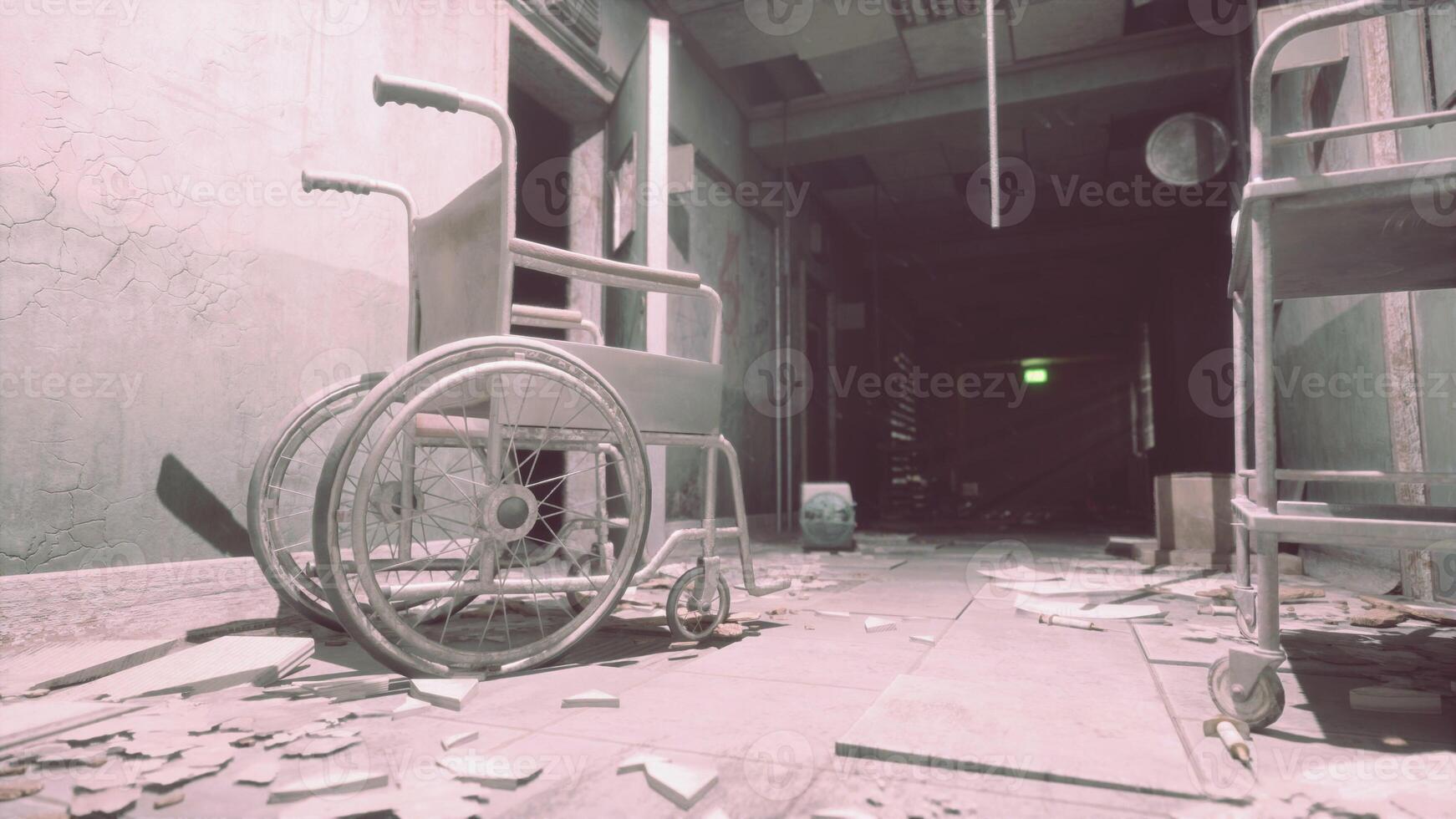 hospital ruins in an abandoned building photo