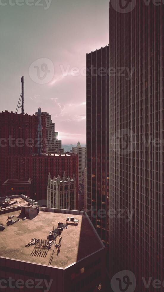 Aerial View of Cityscape From Skyscraper photo