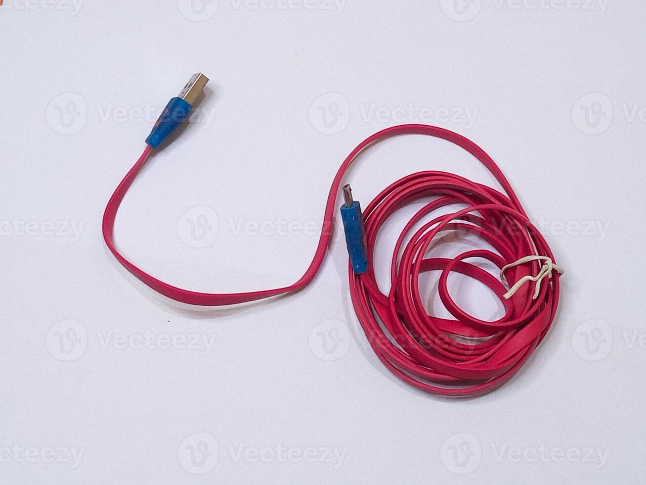 A Data cable on a white background photo