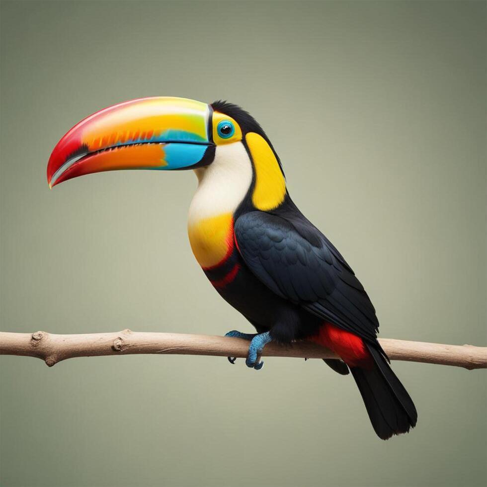 Toucan with plain background photo