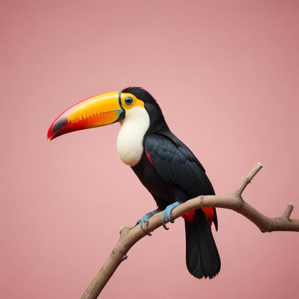 Toucan with plain background photo
