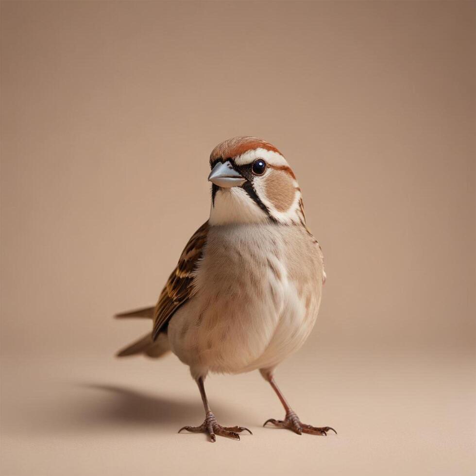 Sparrow plain background photo