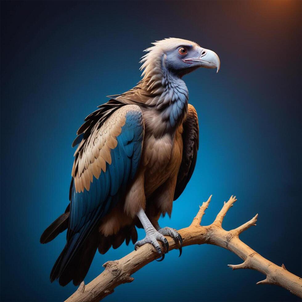 Vulture plain background photo