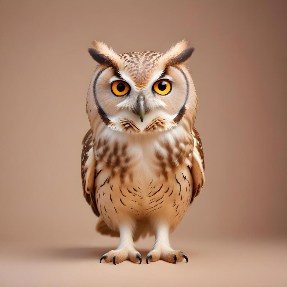 owl on lite background photo