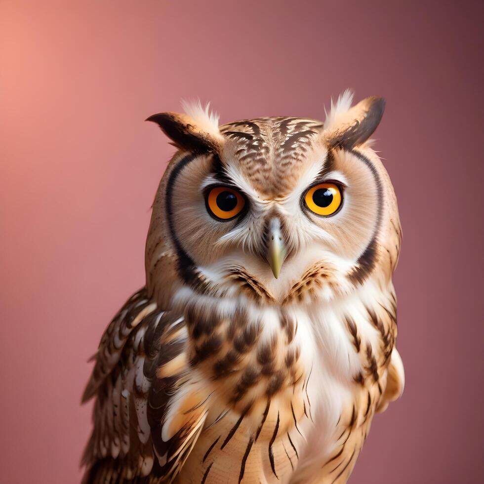 owl on lite background photo