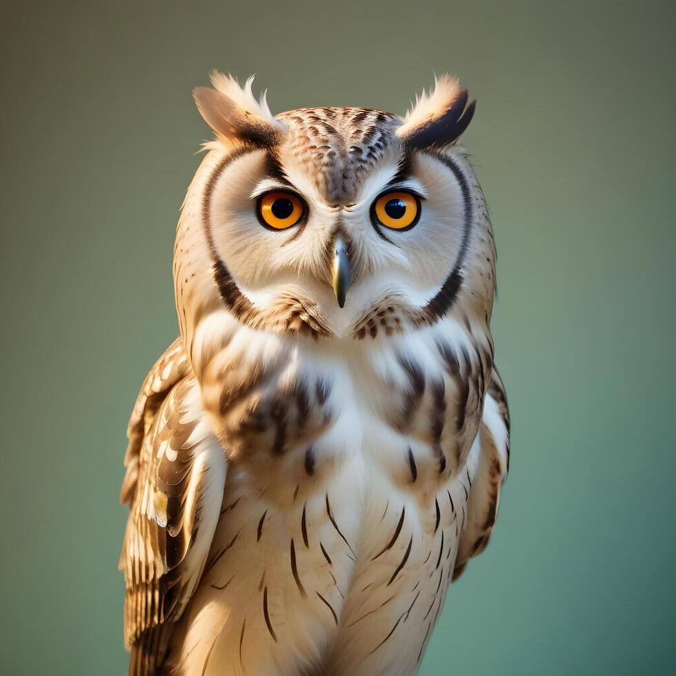owl on lite background photo