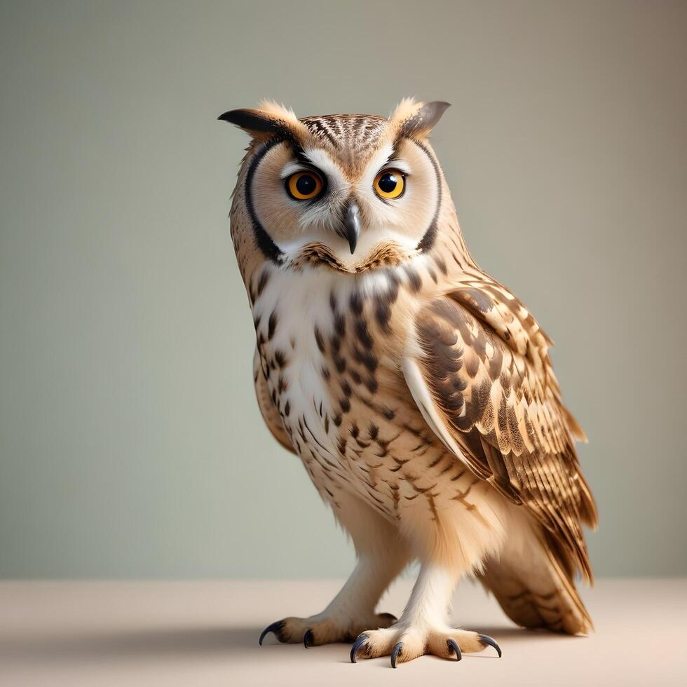 owl on lite background photo