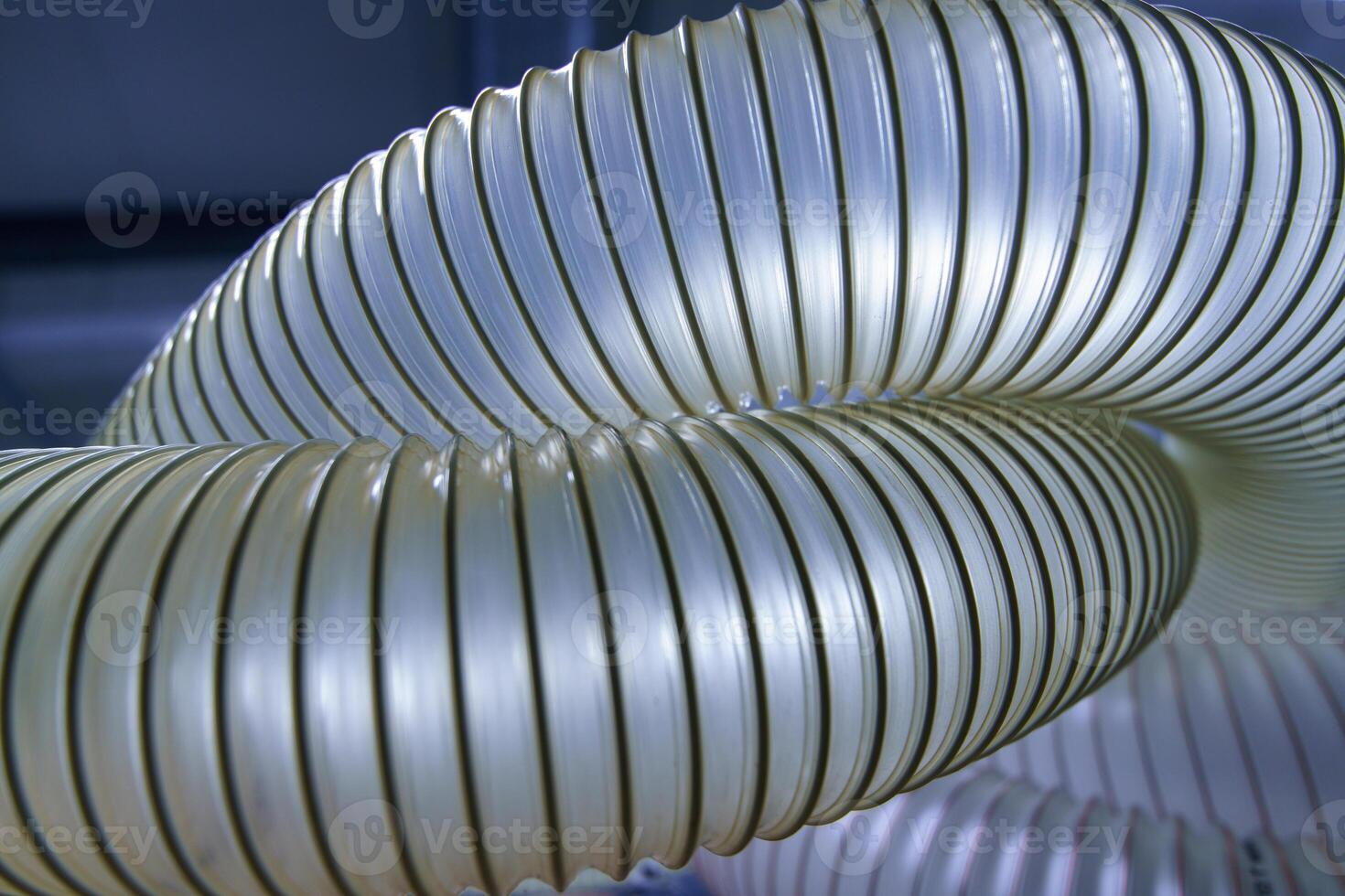 Flexible PUR antistatic suction hose for air conditioning, background flexi hose, industrial ventilation photo