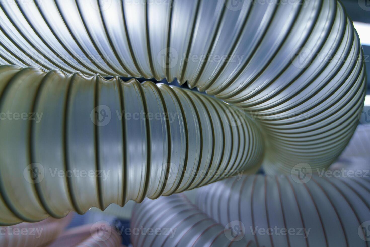 Flexible PUR antistatic suction hose for air conditioning, background flexi hose, industrial ventilation photo