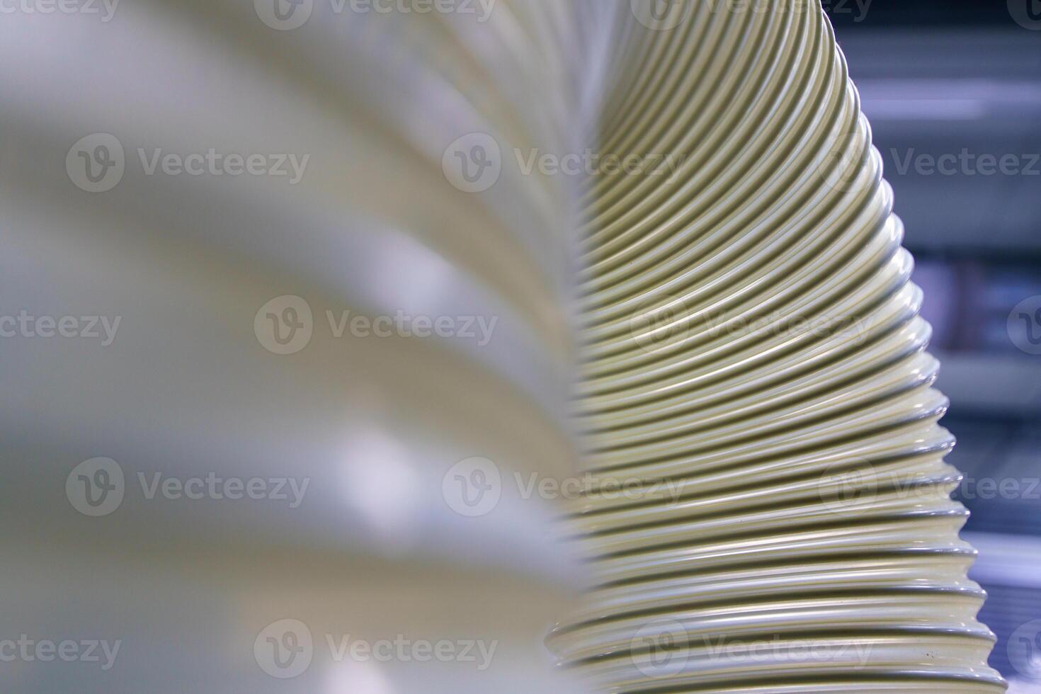 Flexible PUR antistatic suction hose for air conditioning, background flexi hose, industrial ventilation photo