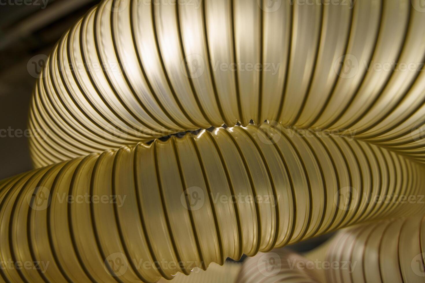 Flexible PUR antistatic suction hose for air conditioning, background flexi hose, industrial ventilation photo