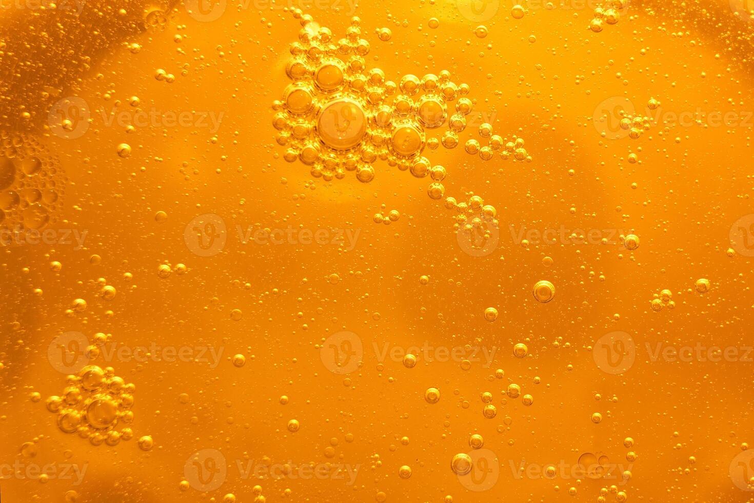 Yellow bubbles background, cooking oil emulsion, frying. photo