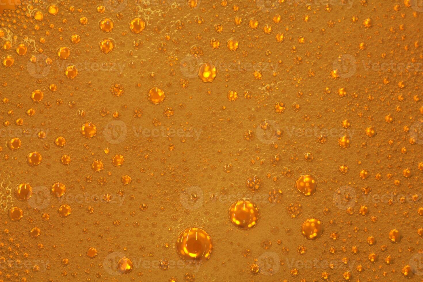 Cooking oil, water with oil emulsions and bubbles in the background. photo