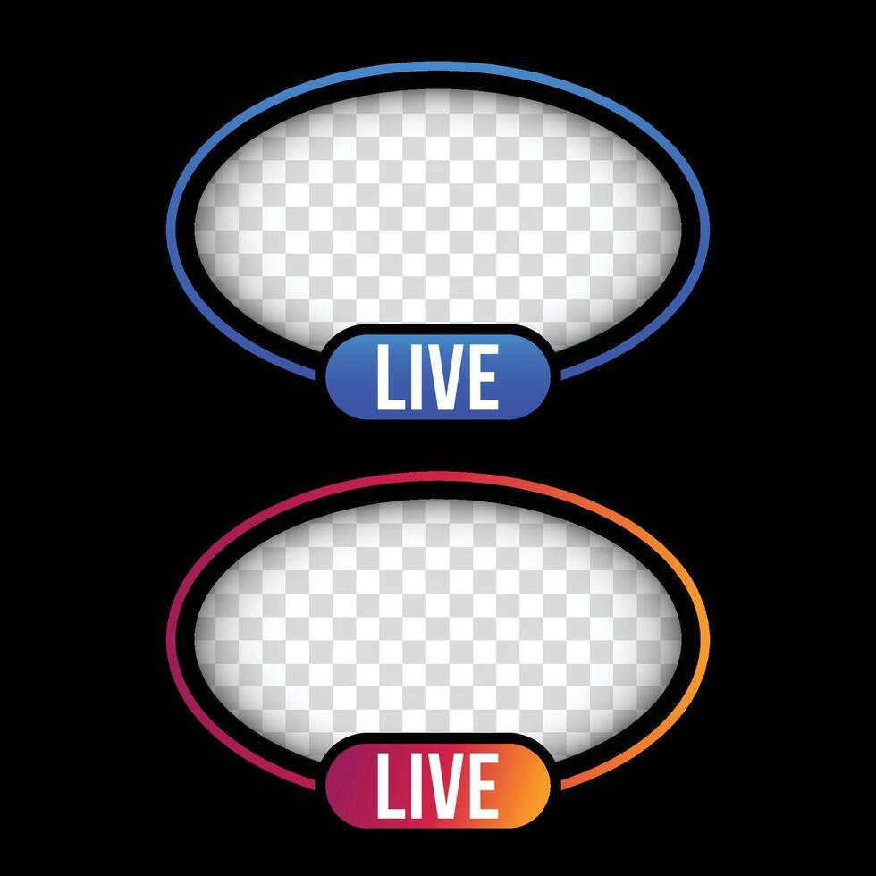 facebook modern live streaming icon with flat vector