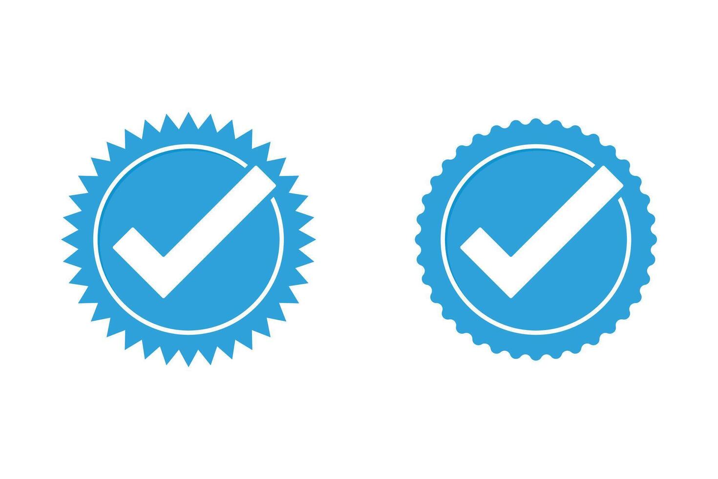 Modern blue Approved Icon vector