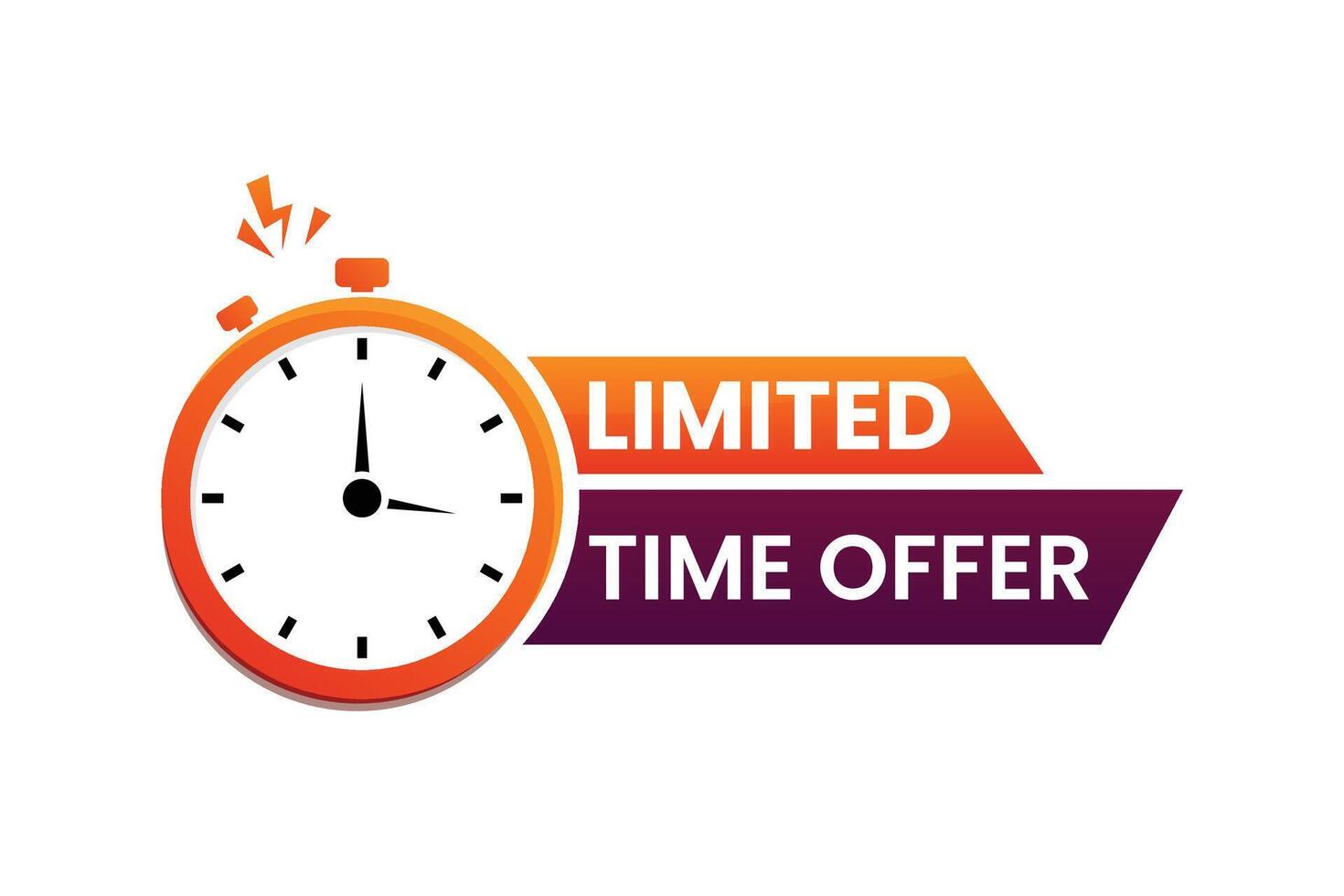 Limited time offer design vector