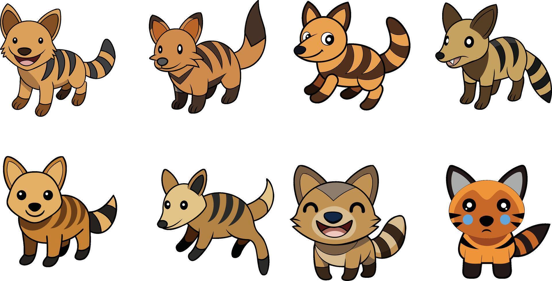 Aardwolf design ,animal design vector