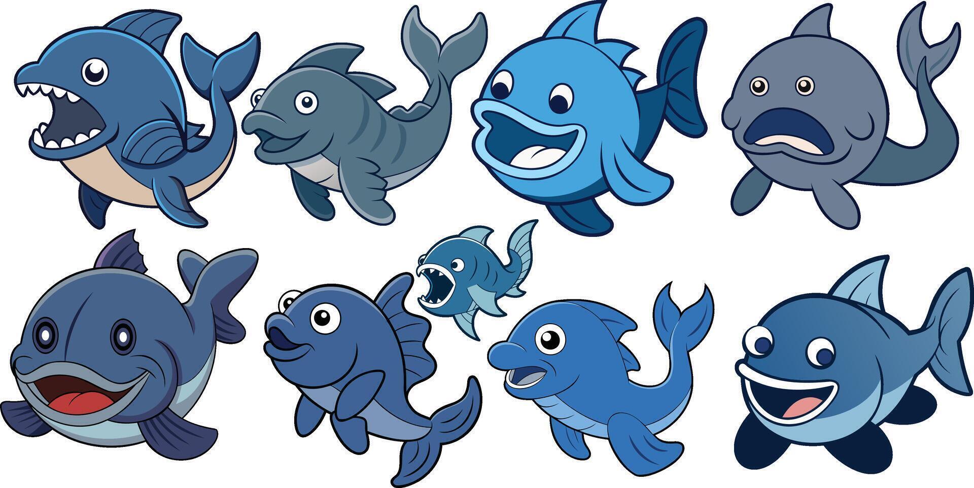 Atlantic Wolffish design ,animal design vector