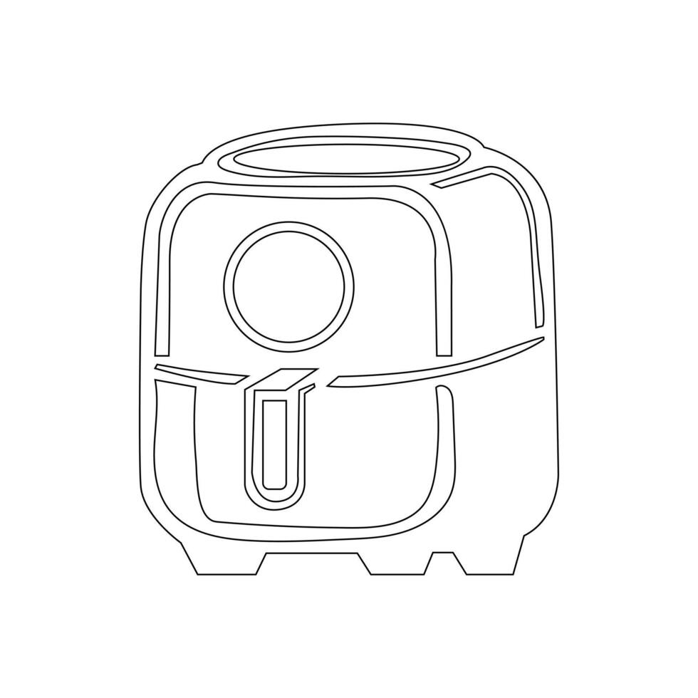 Isolated Air Fryer Icon on White Background. graphic icon vector