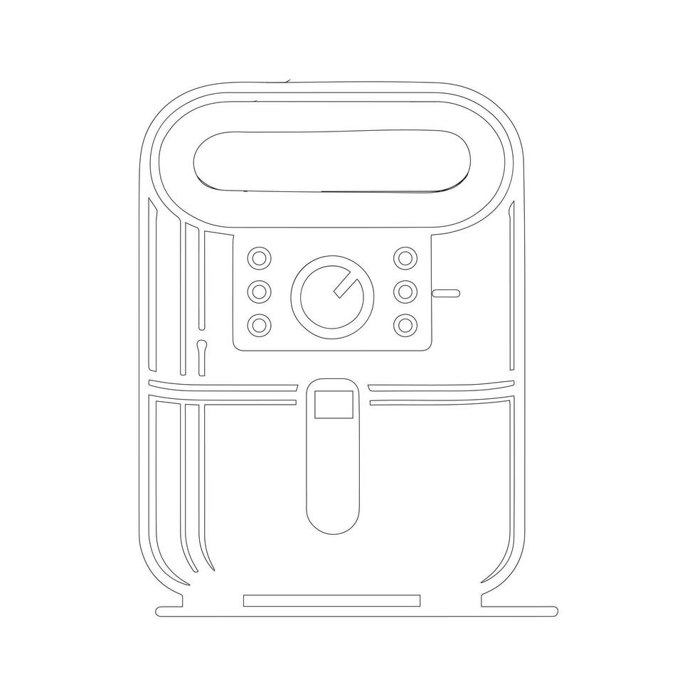 Isolated Air Fryer Icon on White Background. graphic icon vector