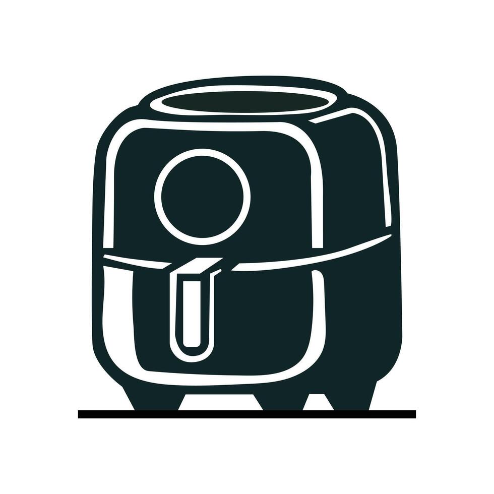 Isolated Air Fryer Icon on White Background. graphic icon vector