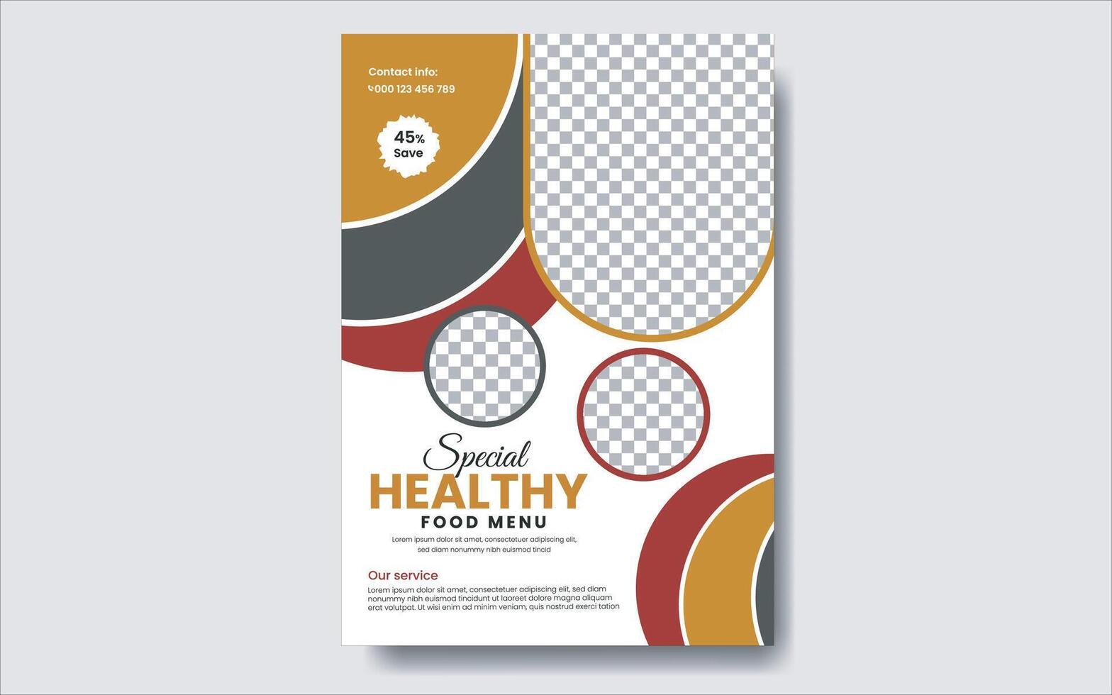food flyer design vector