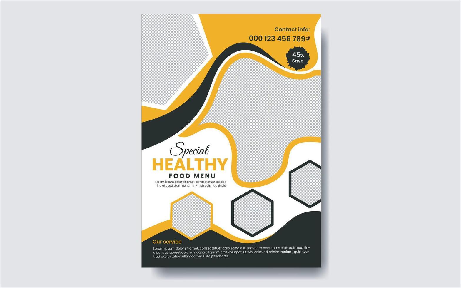 food flyer design vector